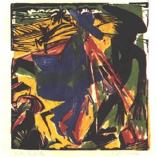 Ernst Ludwig Kirchner Schlemihls entcounter with the shadow oil painting image